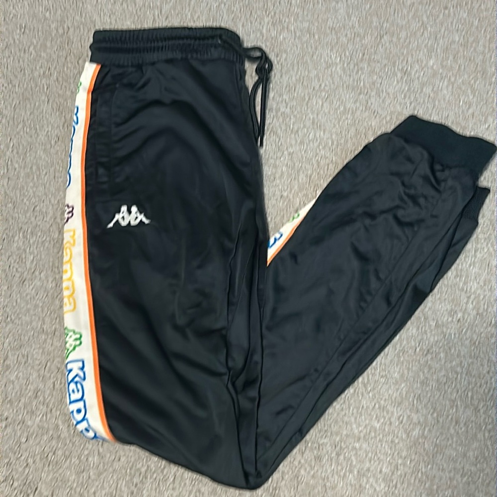 Black Kappa Pants with multicolored on the side Size Small in Men’s
